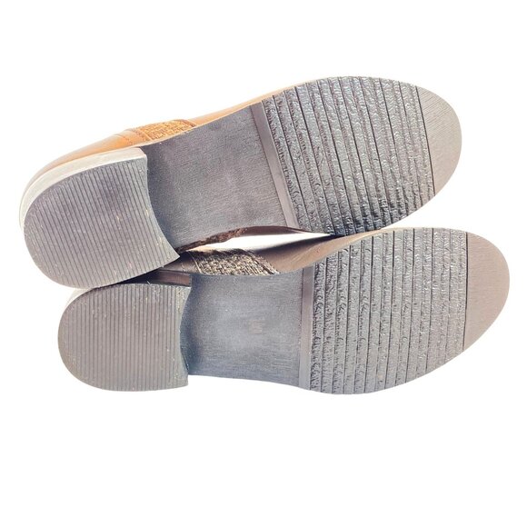 Propet Taneka Womens Leather & Tweed Booties Size 9 Brown With Side Zip - Picture 9 of 9